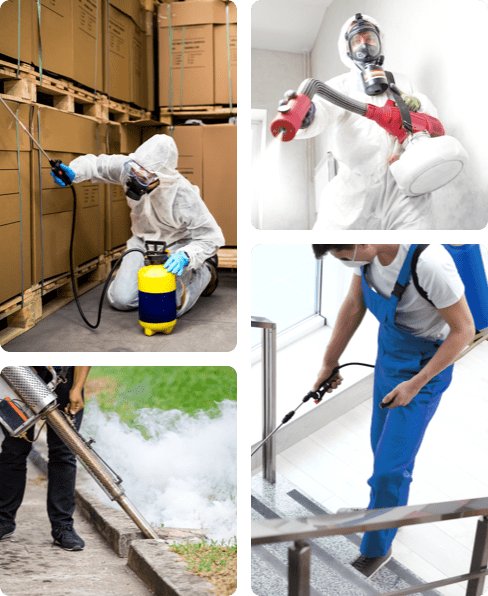 hombre realizando fumigaciones para el control de plagas